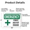 Signmission First Aid Kit Inside With Symbol, 10 in W x Rectangle, Aluminum OS-2PACK-EM-A-710-L-10372 - alternate 2